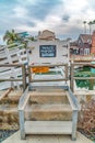 No Trespassing and Keep Out signs at a private dock in Long beach California Royalty Free Stock Photo