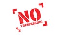 No Trespassing rubber stamp