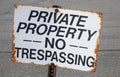 No Trespassing Royalty Free Stock Photo