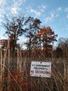 No Trespassing Sign on Fence Royalty Free Stock Photo