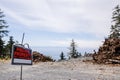 No trespassing sign on an oceanfront property. Royalty Free Stock Photo