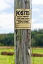 No Trespassing Sign On Telephone Pole Royalty Free Stock Photo