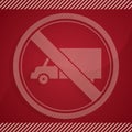 no truck parking sign. Vector illustration decorative design Royalty Free Stock Photo