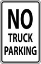 No Truck Parking Sign On White Background Royalty Free Stock Photo