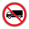 No truck sign