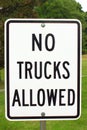 No Trucks Allowed