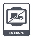 no trucks icon in trendy design style. no trucks icon isolated on white background. no trucks vector icon simple and modern flat