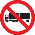 No trucks sign