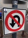 No U-Turn Sign, Trump, Tax Evader, Women`s March, Washington, DC, USA