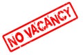 No Vacancy - Rubber Stamp on White Background