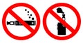 No vape smoking vector sign Royalty Free Stock Photo