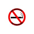 NO VAPING ALLOWED sign. Flat icon in red circle Royalty Free Stock Photo