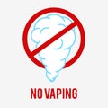 No vaping Sign.