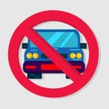 No vehicle entry. prohibited sign vector illustration Royalty Free Stock Photo