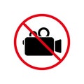 No Video Camera Recording Black Silhouette Ban Icon. Forbidden Movie Film Production Zone Red Sign. Camcorder Stop Royalty Free Stock Photo