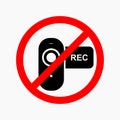 No video prohibition sign. No photo or camera