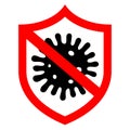 No virus icon, antibacterial sign Royalty Free Stock Photo