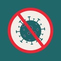 NO virus vector icon 10eps