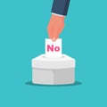 No vote. Voting, election concept. Vector Royalty Free Stock Photo