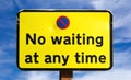 No Waiting at any time Sign