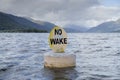 No Wake Water Safety Sign In Loch Lomond