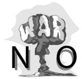 No war atomic mushroom. abstract illustration Royalty Free Stock Photo