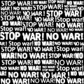 No war lettering newspaper grunge background. Vector image.