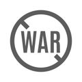 No war minimalist circle sign icon vector flat protest violence military pain army aggression attack