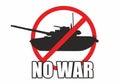 No war tank sign logo , nowar in ukraine icon red