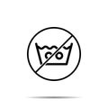 No warm icon. Simple thin line, outline vector of laundry ban, prohibition, forbiddance icons for ui and ux, website or mobile