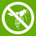 No wasp sign icon green