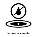No water cleanin icon vector isolated on white background, logo Royalty Free Stock Photo