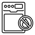 No water dishwasher icon outline vector. Toolbox water