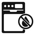 No water dishwasher icon simple vector. Toolbox water