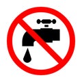 No water tap sign Royalty Free Stock Photo