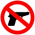 No weapon sign Royalty Free Stock Photo