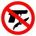 No weapon vector sign Royalty Free Stock Photo