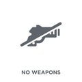 No weapons icon from collection. Royalty Free Stock Photo