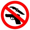 No weapons icon Royalty Free Stock Photo