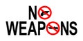 No weapons sign