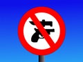 No weapons signs