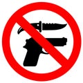 No weapon vector sign Royalty Free Stock Photo