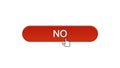 No web interface button clicked with mouse cursor, wine red color, application Royalty Free Stock Photo