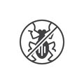No weevil pests vector icon