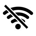 No Wifi Area Sing Isolate On White Background,Vector Illustration Royalty Free Stock Photo