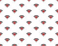 No Wifi Signal Icon Seamless Pattern, No Wi-Fi Signal Icon, Search Not Found Wireless Network Protocol Icon Vector Art