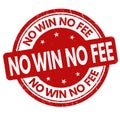 No win no fee grunge rubber stamp