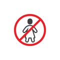 No woman entry sign vector icon Royalty Free Stock Photo