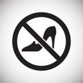 No women allowed sign on white background for graphic and web design, Modern simple vector sign. Internet concept. Trendy symbol