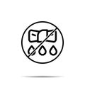 No wring icon. Simple thin line, outline vector of laundry ban, prohibition, forbiddance icons for ui and ux, website or mobile